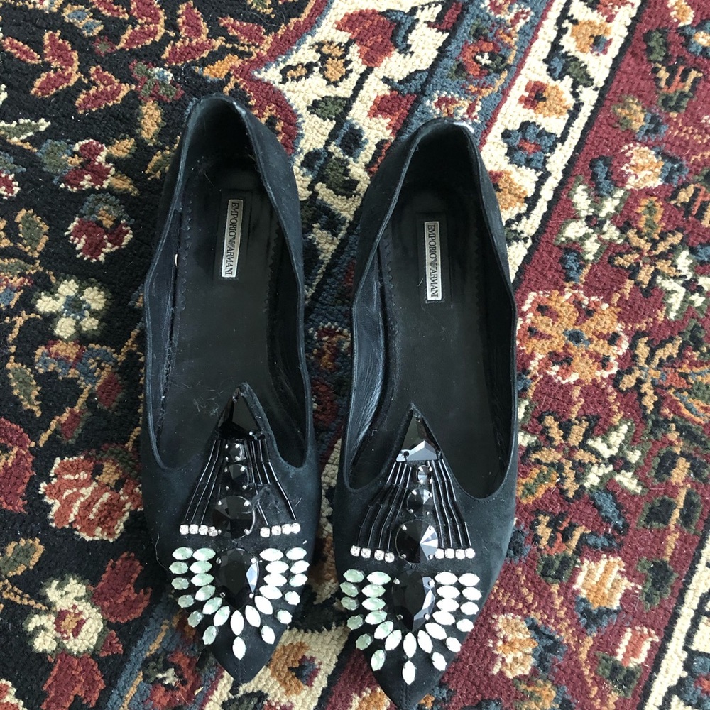 {RARE} Emporio Armani embellished Flats